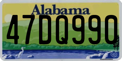 AL license plate 47DQ990