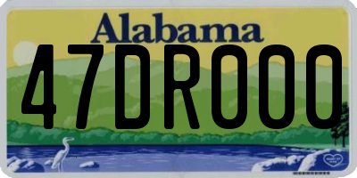 AL license plate 47DR000