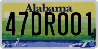 AL license plate 47DR001