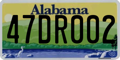 AL license plate 47DR002