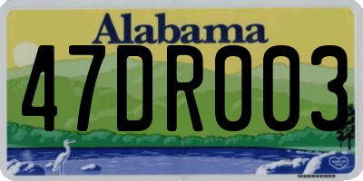 AL license plate 47DR003