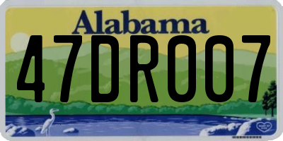 AL license plate 47DR007