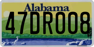 AL license plate 47DR008