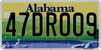 AL license plate 47DR009