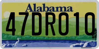 AL license plate 47DR010