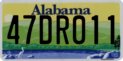 AL license plate 47DR011