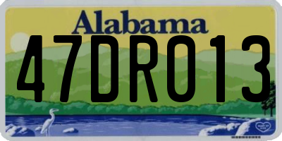 AL license plate 47DR013