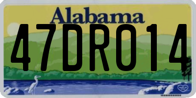 AL license plate 47DR014