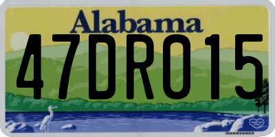 AL license plate 47DR015