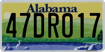 AL license plate 47DR017