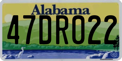 AL license plate 47DR022