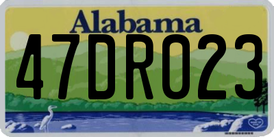 AL license plate 47DR023