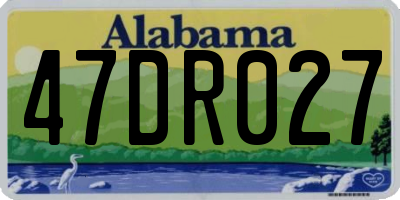 AL license plate 47DR027