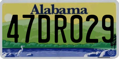AL license plate 47DR029