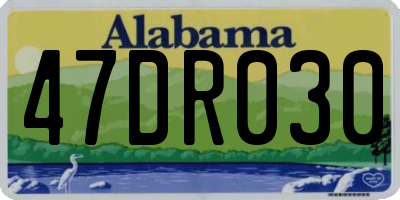 AL license plate 47DR030