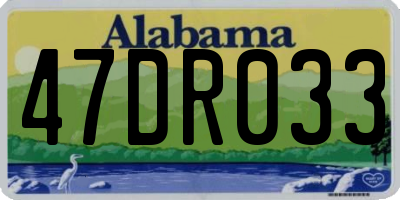 AL license plate 47DR033