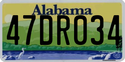 AL license plate 47DR034