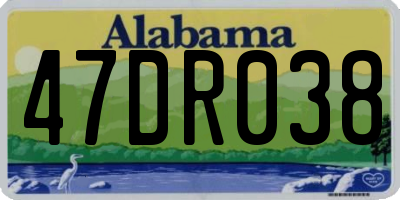 AL license plate 47DR038