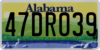 AL license plate 47DR039