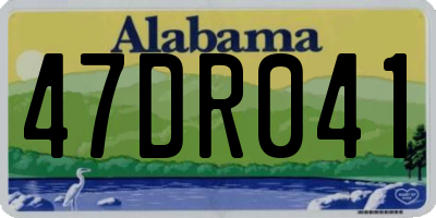 AL license plate 47DR041