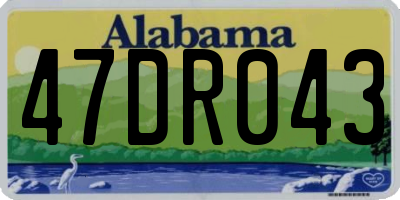 AL license plate 47DR043