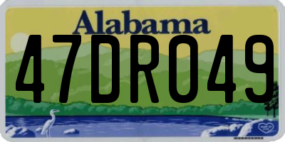 AL license plate 47DR049