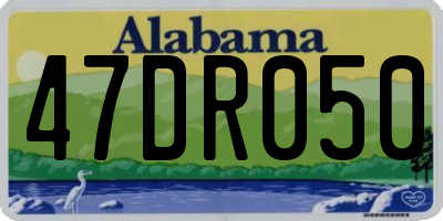 AL license plate 47DR050