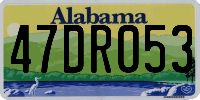 AL license plate 47DR053