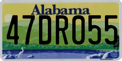 AL license plate 47DR055
