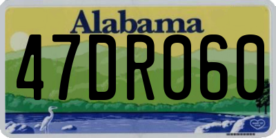AL license plate 47DR060