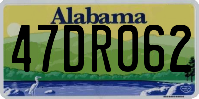 AL license plate 47DR062