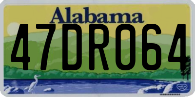 AL license plate 47DR064