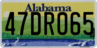 AL license plate 47DR065