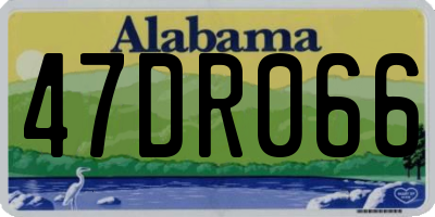 AL license plate 47DR066