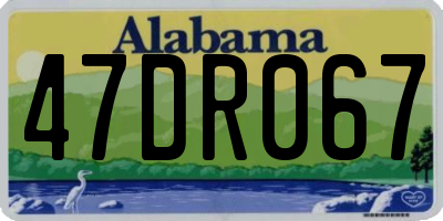 AL license plate 47DR067