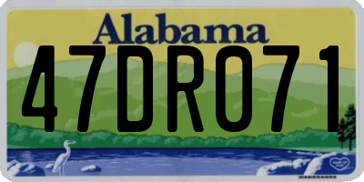 AL license plate 47DR071