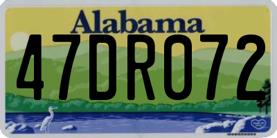 AL license plate 47DR072
