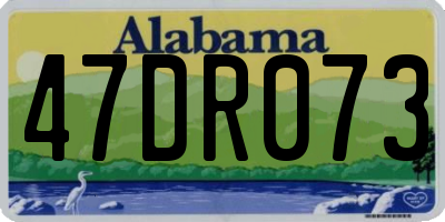 AL license plate 47DR073
