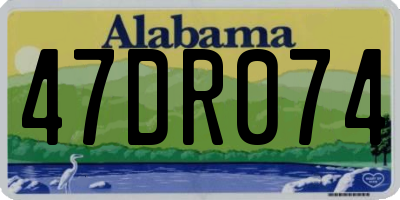 AL license plate 47DR074