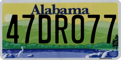 AL license plate 47DR077