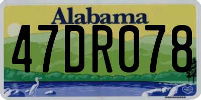 AL license plate 47DR078