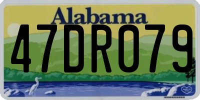 AL license plate 47DR079