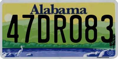 AL license plate 47DR083