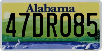 AL license plate 47DR085