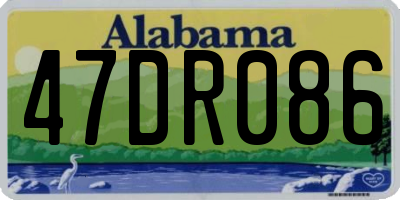 AL license plate 47DR086