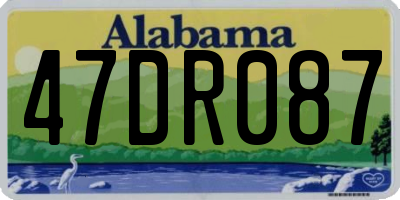 AL license plate 47DR087