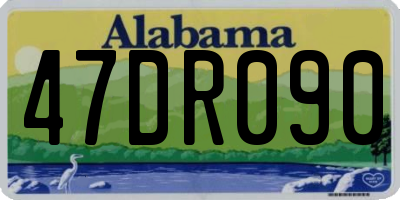 AL license plate 47DR090