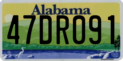 AL license plate 47DR091
