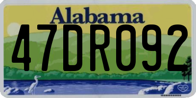 AL license plate 47DR092