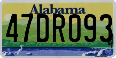 AL license plate 47DR093